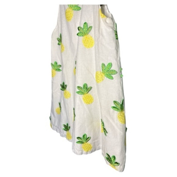 Janie & Jack Embroidered Pineapple Dress size 5 - Picture 2 of 5